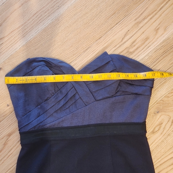 BCBGMaxAzria Sheath Dress sz 10 work cocktail tailored classic Blue Black - Picture 8 of 11